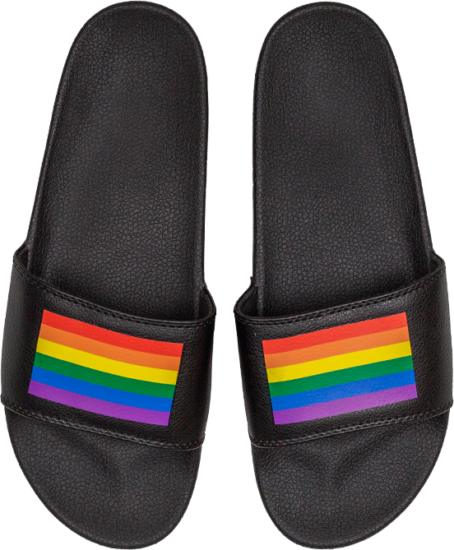 Gay Pride Rainbow badslippers